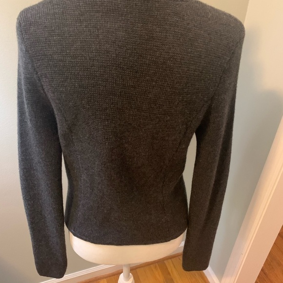 Loft gray wool blend cardigan, size S - Picture 3 of 6